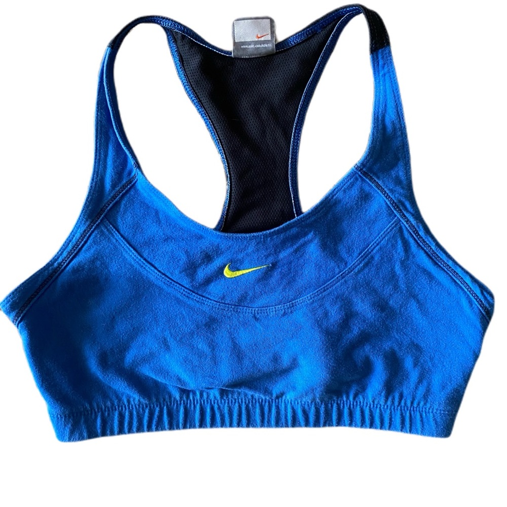 Nike blue & black sports bra L